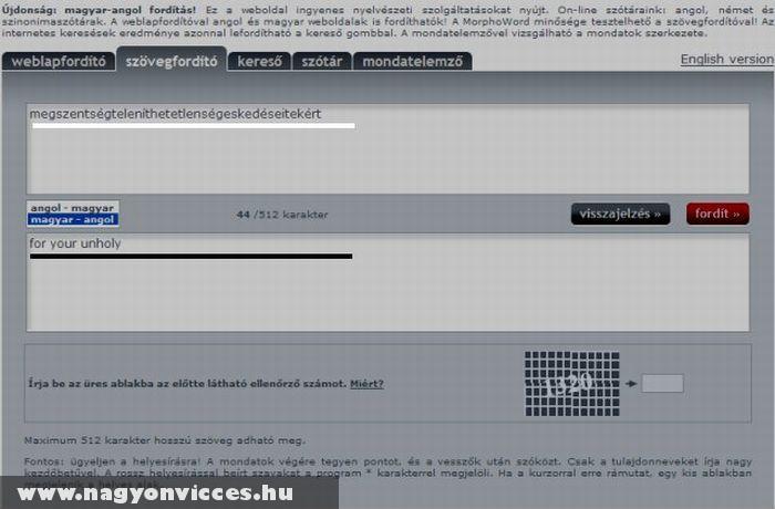 Magyar sz�vegford�t�s angolra
