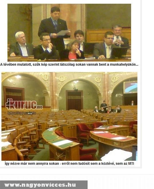 A parlament atmoszf�r�ja - nagy mel�z�s k�zben :D